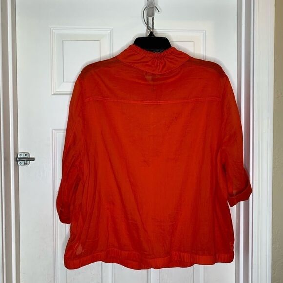 Torrid Cropped Anorak Jacket in Sunset Red Size 1X - Picture 6 of 13